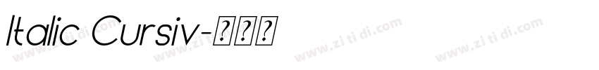 Italic Cursiv字体转换